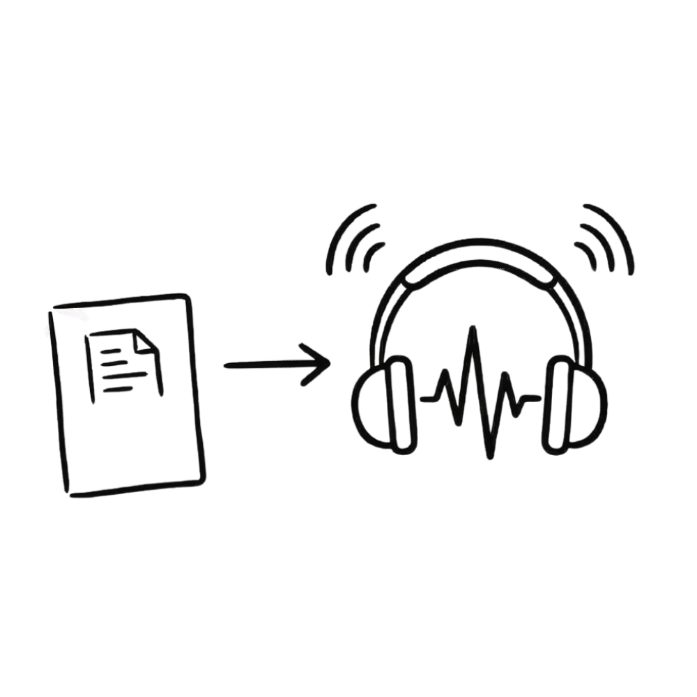 Single brief to audio icon